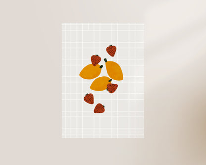 Strawberry & Lemon Nursery Wall Art Print