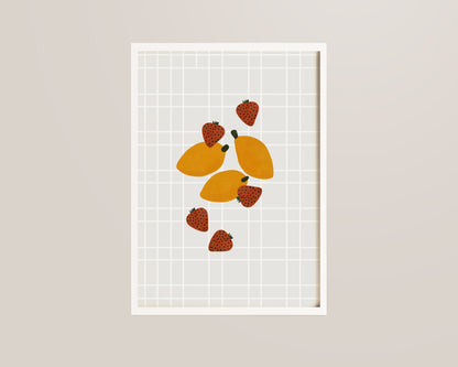 Strawberry & Lemon Nursery Wall Art Print