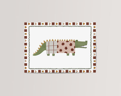 Crocodile Art Wall Art Print