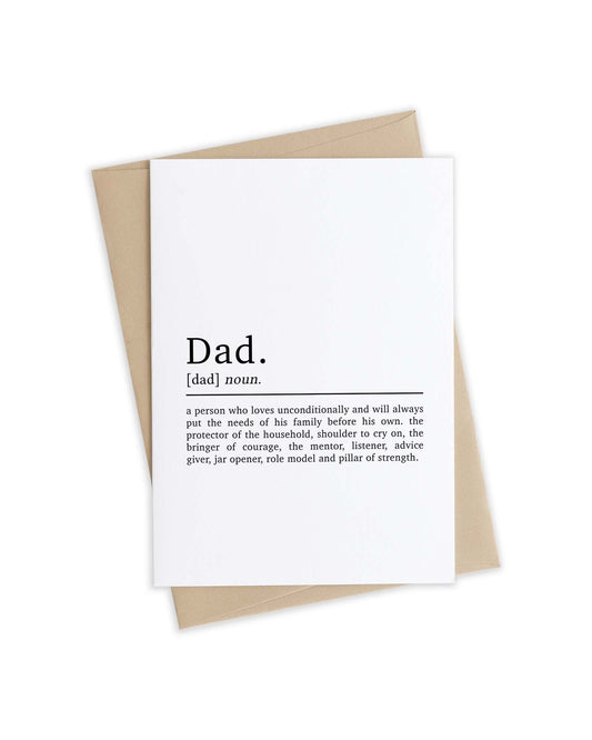 Dad Definition Greetings Card