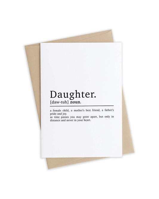 Daughter Definition Greetings Card