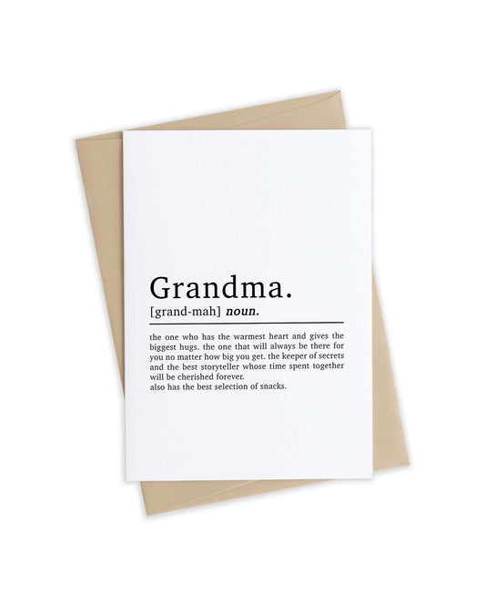 Grandma Definition Card