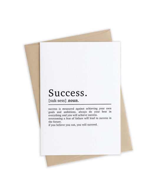 Success Definition Greetings Card