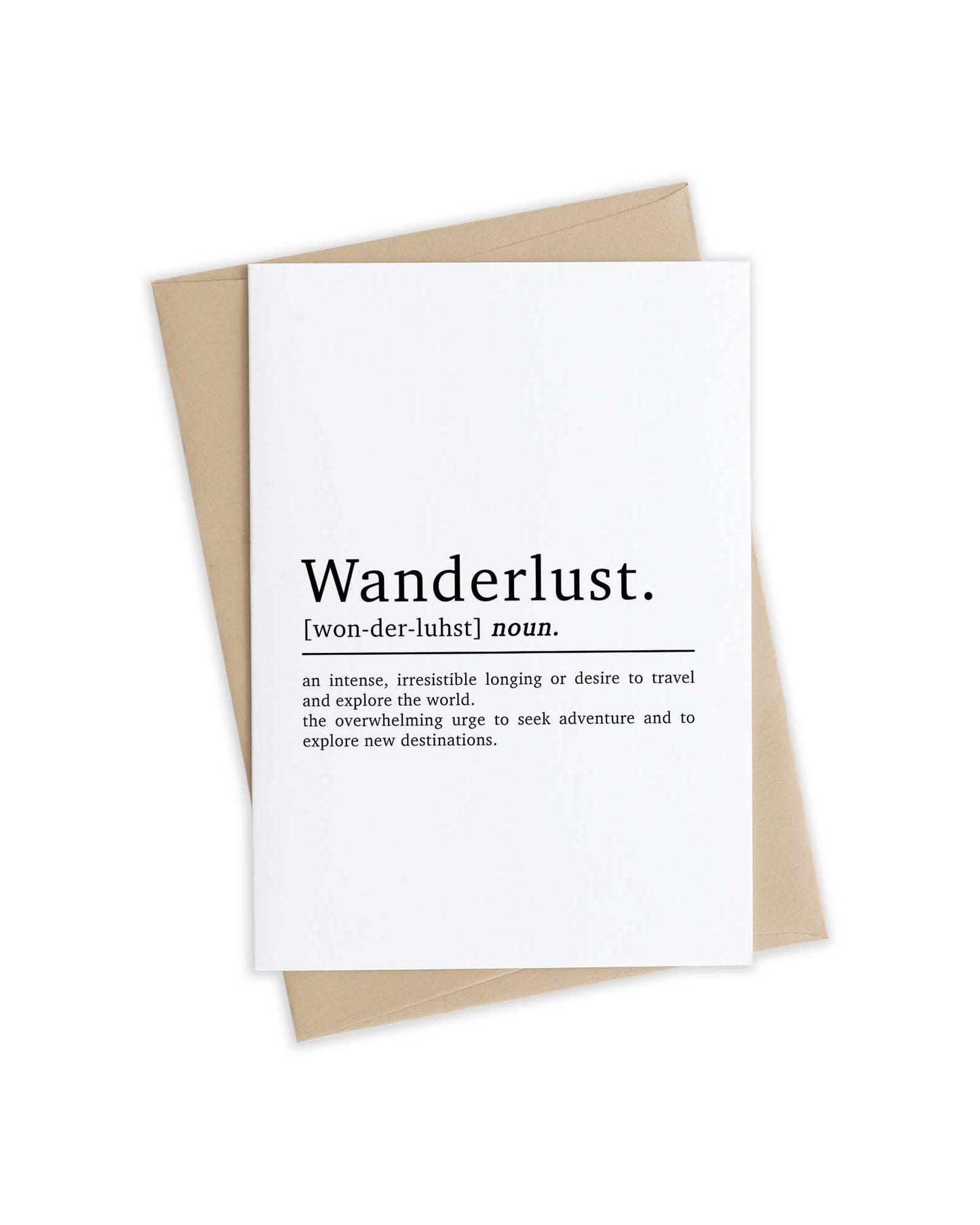 Wanderlust Definition Greetings Card